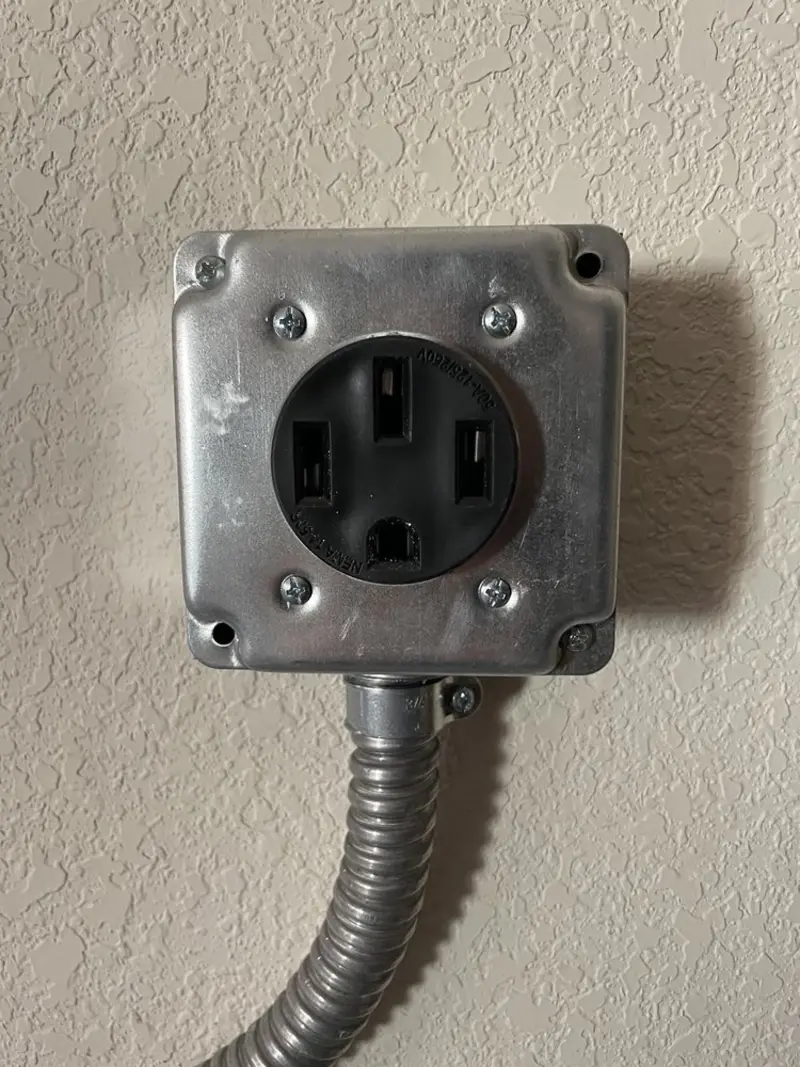 NEMA 14-50 outlet installed for Smart Home Electrical in Jamestown